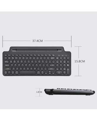 Hot 2.4 ghz ergonomic ultra slim portable ABS wireless 78keys keyboard for pc
