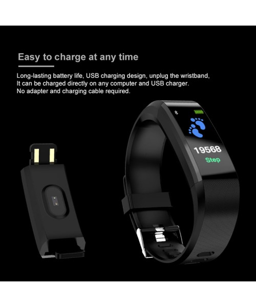 115 Plus Sports Fitness Tracker IP67 Waterproof Heart Rate Sleep Monitor Wristbands Passometer Smart Bracelet 115 Plus Sports Fitness Tracker IP67 Waterproof Heart Rate Sleep Monitor Wristbands Passometer Smart Bracelet