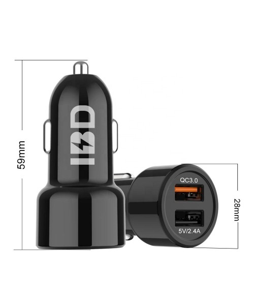 Consumer electronic car accessories mobile phone 12v quick charge 3.0 dual car charger usb 5v/2.4a fast charger for smartphone Consumer electronic car accessories mobile phone 12v quick charge 3.0 dual car charger usb 5v/2.4a fast charger for smartphone