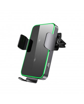 Factory direct sales High Quality double coil Wireless Car Charger Vent Bracket Wireless Charger for mobile phone