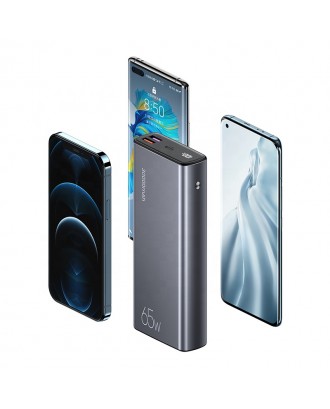 USAMS 2022 Portable PD 65W LED Digital Display 30000mah Fast Charging Power Banks for Laptop Li-polymer Battery  610g