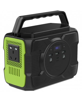 Portable Solar Power Station 200W AC 100V/240V with Cooling Fan Digital Display LED Light Outdoor Emergency Power Banks