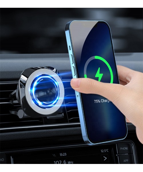 Air Vent Wireless Car Charger Mag-safe 15W Qi Wireless Charging for iPhone Car Mount Magnetic Holder Wireless Charger Air Vent Wireless Car Charger Mag-safe 15W Qi Wireless Charging for iPhone Car Mount Magnetic Holder Wireless Charger