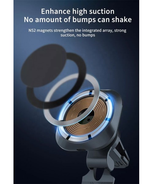 Air Vent Wireless Car Charger Mag-safe 15W Qi Wireless Charging for iPhone Car Mount Magnetic Holder Wireless Charger Air Vent Wireless Car Charger Mag-safe 15W Qi Wireless Charging for iPhone Car Mount Magnetic Holder Wireless Charger