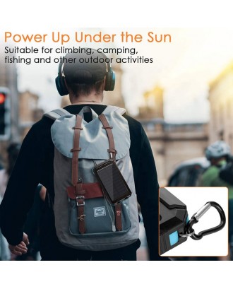 Free logo adding Portable Solar Power Bank Waterproof Powerbank 20000mah Charger With Led Light