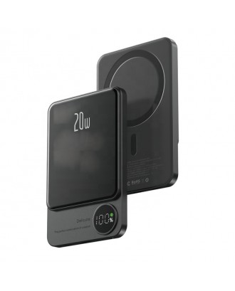 Newest Portable Charger 5000mah 10000mah Mini Power Bank Magnetic Wireless Charging Metal Power Banks With Led Display Q9