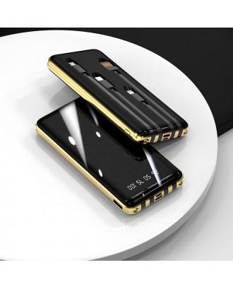 New Design Portable Built-in Cable Power Bank with 4 Lines Built in Cable Powerbank 20000mAh